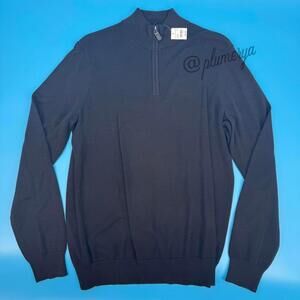 Joseph Abboud 100% Pima Cotton Mens Quarter Zip Modern Fit Sweatshirt Size M NWT